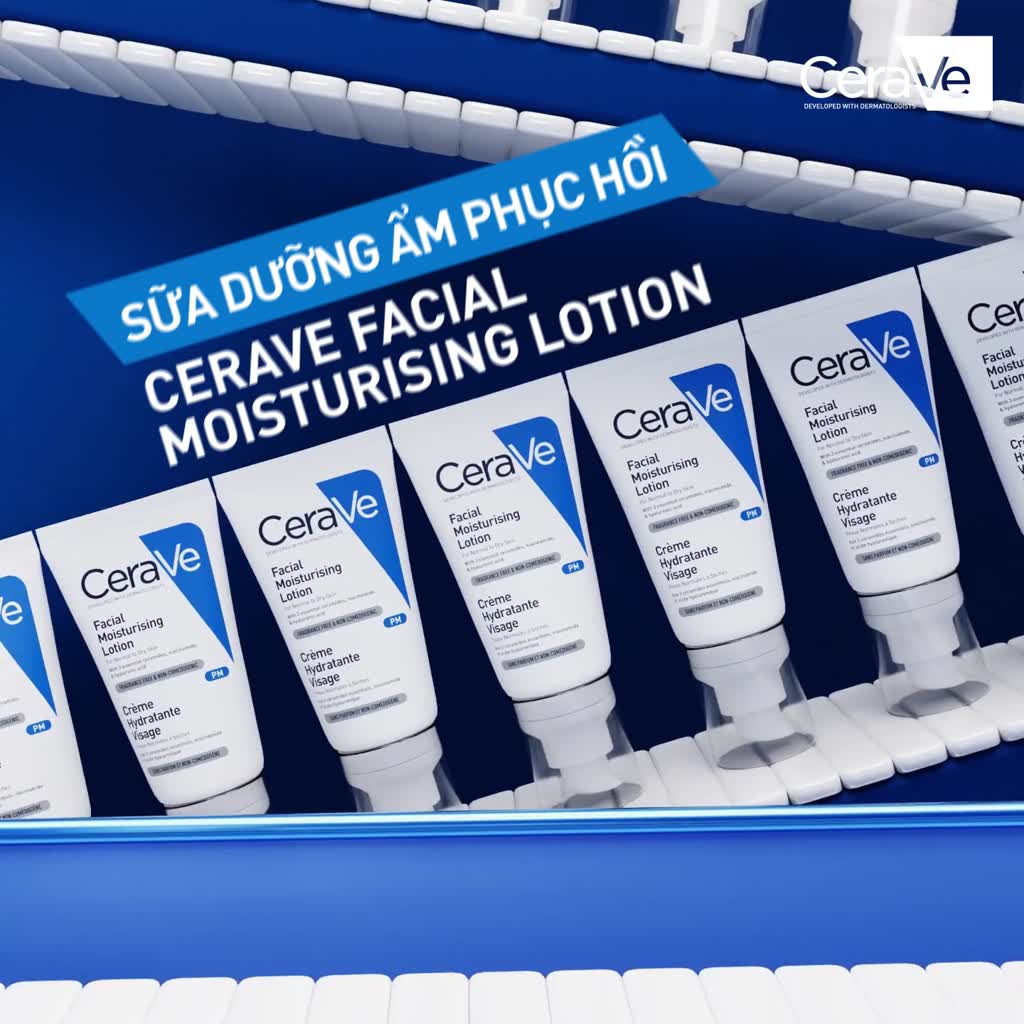 Sữa dưỡng ẩm phục hồi sâu và giữ da ẩm mịn, duy trì hàng rào bảo vệ da ban đêm CeraVe PM Facial Moisturising Lotion 52ML | BigBuy360 - bigbuy360.vn