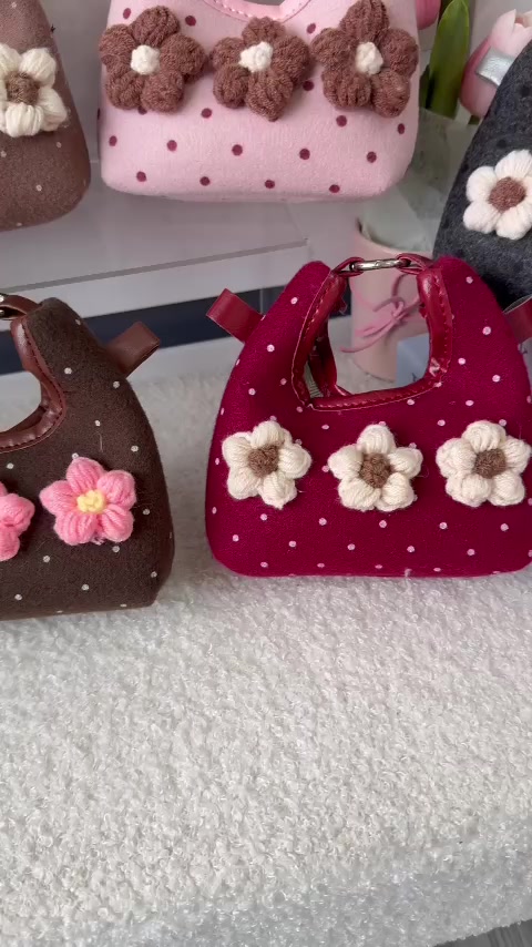 Túi đeo chéo nữ mini vải nỉ thêu hoa chấm bi, túi xách tay dáng nhỏ xinh đi chơi đi dạo hằng ngày Đăng Túi DK428 | BigBuy360 - bigbuy360.vn