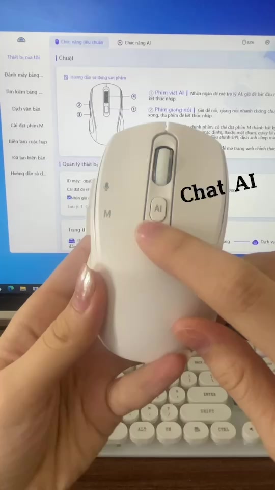 Chuột AI thông minh A7/A9 Dịch giọng nói+Văn bản Hỗ trợ 120 ngôn ngữ Kết nối 2.4G USB/Bluetooth Nhận diện mic chính xác | BigBuy360 - bigbuy360.vn