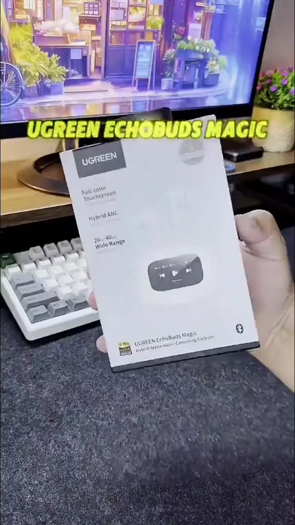 Tai nghe Bluetooth 5.4 Ugreen EchoBuds Magic T6 | LDAC Hi-res | Màn hình màu | Kết nối 2 thiết bị | | BigBuy360 - bigbuy360.vn