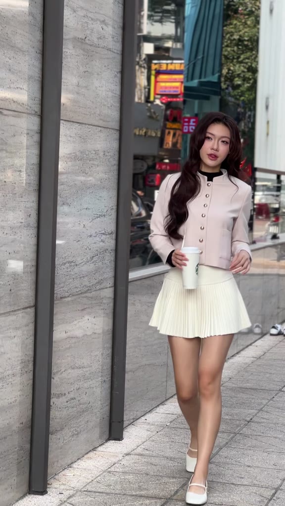 Salalu Áo Blazer Dáng Ngắn Đính Khuy Đồng Thanh Lịch | BigBuy360 - bigbuy360.vn