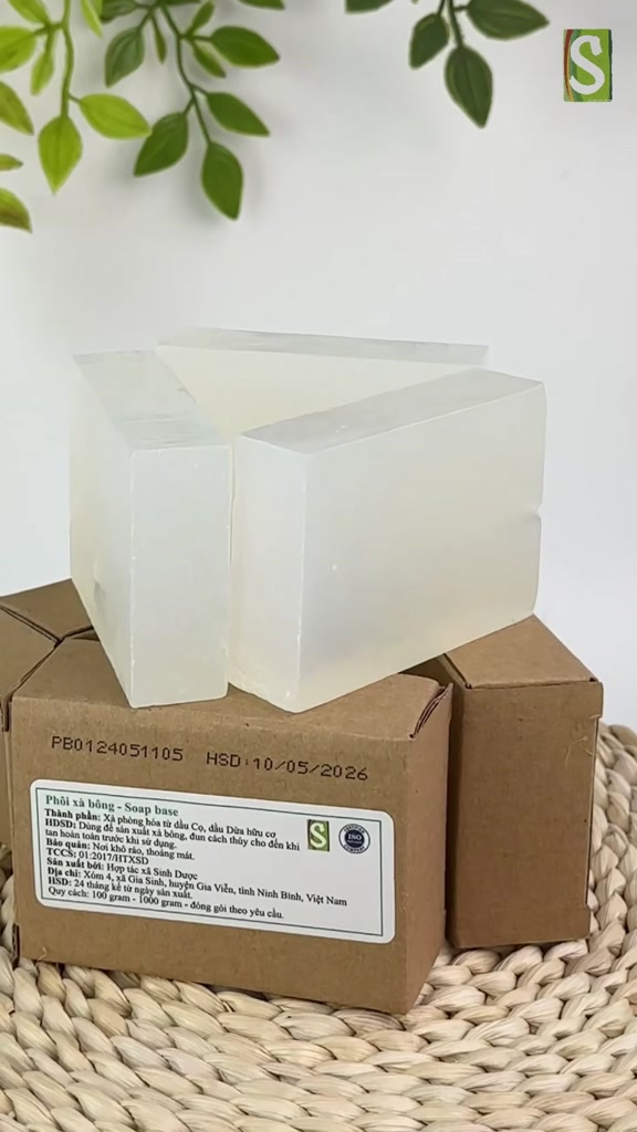 200g Phôi xà phòng hữu cơ làm từ dầu cọ và dầu dừa (2 bánh 100 gr) | BigBuy360 - bigbuy360.vn
