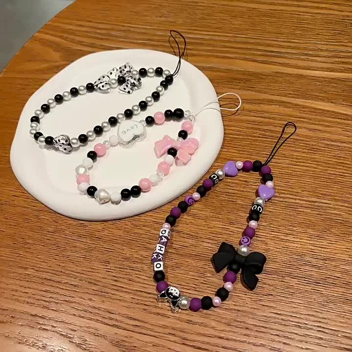 【Elevn】Dây đeo điện thoại chống mất phong cách cổ tích ngọt ngào kèm mặt dây chuyền đính hạt | BigBuy360 - bigbuy360.vn