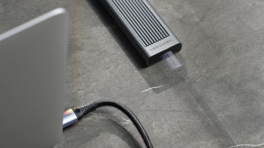 Cáp Sạc Nhanh 240W Vention Type C, Tốc Độ 480Mbps, Dây Dù Bện 4mm Đầu Hợp Kim Nhôm Mạ Niken Bền Chắc | BigBuy360 - bigbuy360.vn