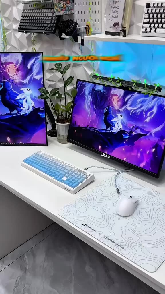 Combo Bàn Phím Chuột Không Dây Ziyou Free Wolf K100 LED RGB 16.8 Triệu Màu, Pin Khủng 4.000mAh | BigBuy360 - bigbuy360.vn