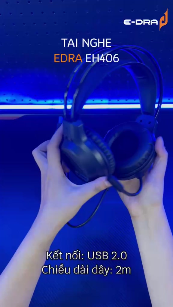 Tai Nghe Chụp Tai GAMING EDRA EH404/ EH406 LED RGB Âm Thanh Vòm 7.1 có Mic Short - Bảo Hành 2 Năm | BigBuy360 - bigbuy360.vn