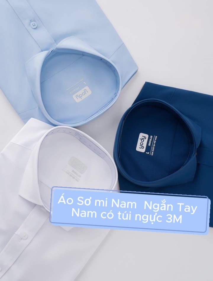 Áo Sơ mi Nam YODY Ngắn Tay Nam có túi ngực 3M TRA - MOSS25A016 | BigBuy360 - bigbuy360.vn