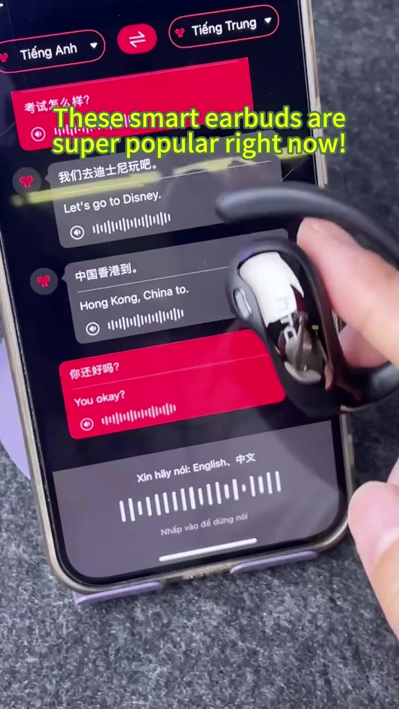 HTC NE19 AI tai nghe dịch thuật V6.0 Tai Nghe Bluetooth Khử ồn thông minh HIFI Âm nhạc cuộc gọi tai nghe không dây Chống nước IP54 Tai nghe thể thao | BigBuy360 - bigbuy360.vn