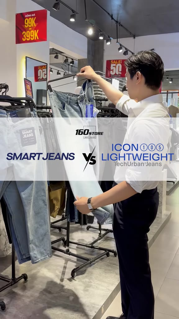 Quần Jean Nam ICON105 Lightweight, Quần Bò Nam Ống Suông Siêu Nhẹ, Vải Thoáng Khí, Jean Nam Cao Cấp | BigBuy360 - bigbuy360.vn