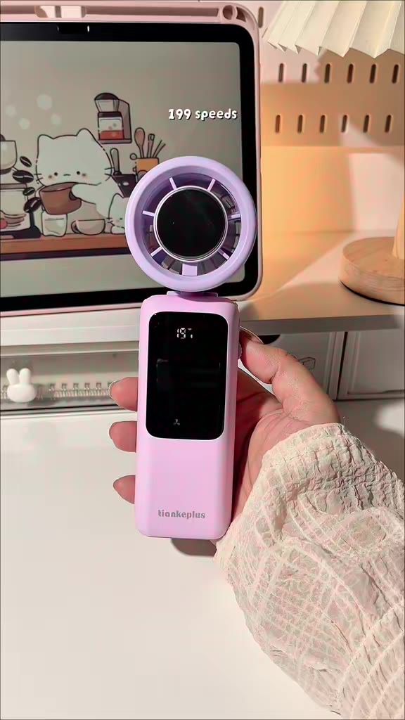 Tiankeplus TF50 Quạt Cầm Tay Mini Sò Lạnh Pin Siêu Bền 9000mAh Tích Hợp Sạc Dự Phòng & Đèn Pin Gấp gọn quạt tích điện mi | BigBuy360 - bigbuy360.vn
