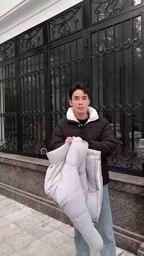 Áo Phao Lót Lông Cừu Cổ vải Cao Cấp, Áo Khoác Unisex Nam Nữ Đại Hàn Dày Dặn Chống Rét Giữ Ấm | BigBuy360 - bigbuy360.vn