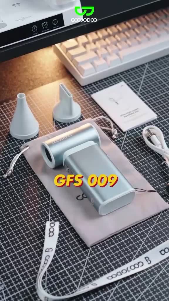 Quạt cầm tay mini GOOJODOQ 6000mah Quạt Turbo tốc độ cực cao màn hình LED Kết Hợp Hai vòi phun | BigBuy360 - bigbuy360.vn