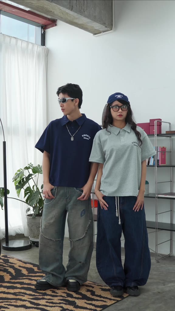 Áo Polo Local Brand VIBESTU " Logo Vibestu ", Áo Polo Boxy Form Rộng Unisex 250Gsm Cotton | BigBuy360 - bigbuy360.vn