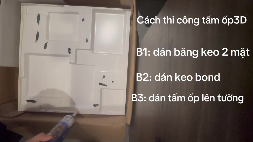 Tấm ốp 3D( không có keo sẵn) ốp tường , ốp trần, kích thước 50cm x50cm | BigBuy360 - bigbuy360.vn