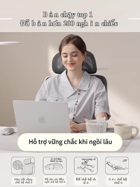 Ghế công thái học Xpanse W203 Vải Ice Silk mát lạnh , Tấm đệm đỡ thắt lưng độc lập | ghế xoay văn phòng | ghế làm việc | BigBuy360 - bigbuy360.vn