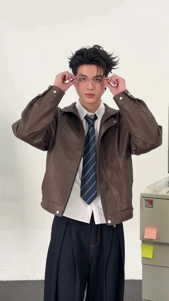 Áo Khoác Da GODMOTHER Khoác Da Cao Cấp Dài Tay Cổ Bẻ Leather Jacket | BigBuy360 - bigbuy360.vn