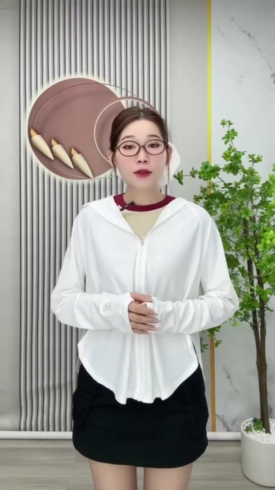 [KOL x TokyoLife]  Áo khoác chống nắng chống tia UV Nữ SunStop Ice làm mát mũ rộng vành 40003400 F9UVJ095R TOKYOLÌFE | BigBuy360 - bigbuy360.vn