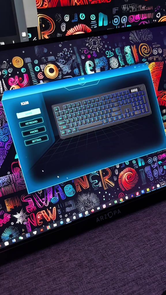 Bàn phím cơ không dây ATAS K108 3 Mode - LED RGB - Có Hot-swap - Pin 4000mah - Màn hình LED | BigBuy360 - bigbuy360.vn