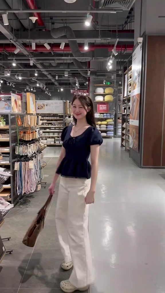 𝐁𝐀𝐑𝐄_Áo Kiểu Nơ Buộc Bo Eo Tay Bồng Pha Ren, Áo Babydoll Trễ Vai Thời Trang Nữ Có Bigsize_A745 | BigBuy360 - bigbuy360.vn