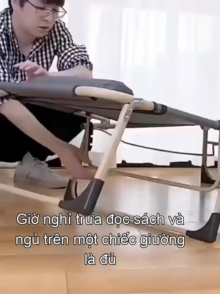 REX Giường gấp gọn tiện lợi dùng ngủ trưa cho văn phòng cắm trại bệnh viện Tải trọng 400kg | BigBuy360 - bigbuy360.vn