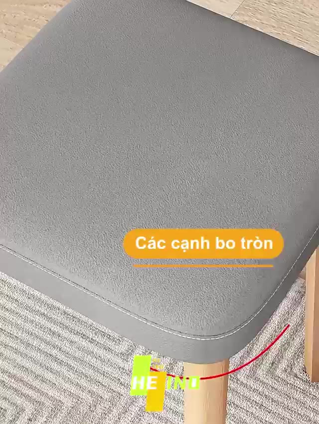 𝑯𝑬𝑰𝑵𝑶 【Gỗ Cứng】Ghế Ngồi Bằng Gỗ Có Đệm Da Có Chân Gỗ Đặc Dày Phong Cách Bắc Âu Đơn Giản Hiện Đại | BigBuy360 - bigbuy360.vn