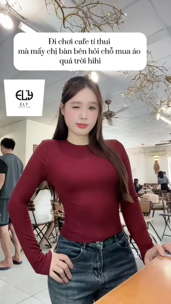 Áo Croptop Tay Dài  ELY Ôm Body Nữ  Áo Thun Dáng Lỡ Hàn Quốc Basic Co Giãn Tốt ELY292 | BigBuy360 - bigbuy360.vn