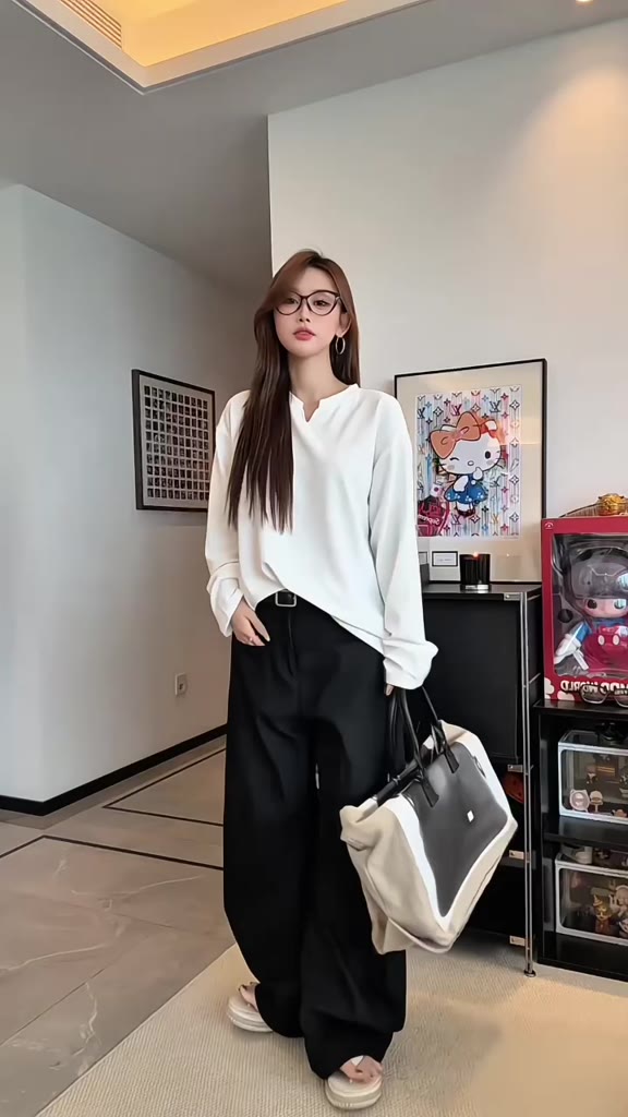 Áo Thun Tay Dài/Ngắn Form Rộng Unisex Oversize Cổ V, Áo Thun Trơn chất mịn mềm mại co giãn QMT | BigBuy360 - bigbuy360.vn