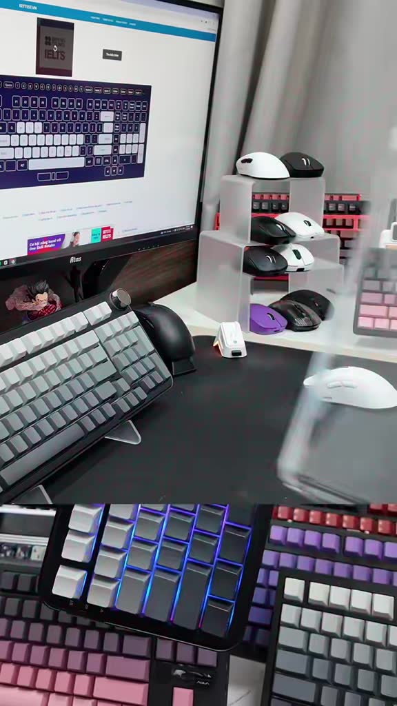 Bàn phím cơ ATAS BK98 không dây 3 mode - Mạch Xuôi - Hỗ trợ hotswap 5 pin - LED RGB - Có Web | BigBuy360 - bigbuy360.vn