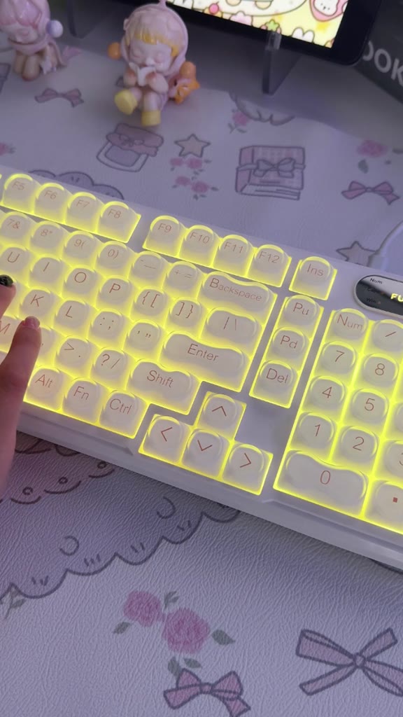 Bàn Phím Có Dây FURYCUBE IP98, 98 Phím, LED RGB, Keycap Bán Trong Suốt, Phù Hợp Văn Phòng & Học Tập | BigBuy360 - bigbuy360.vn