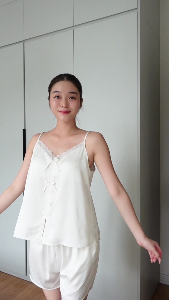Bộ ngủ hai dây lụa latin mềm mát phối ren Mialala 5636 DDN04015636 | BigBuy360 - bigbuy360.vn