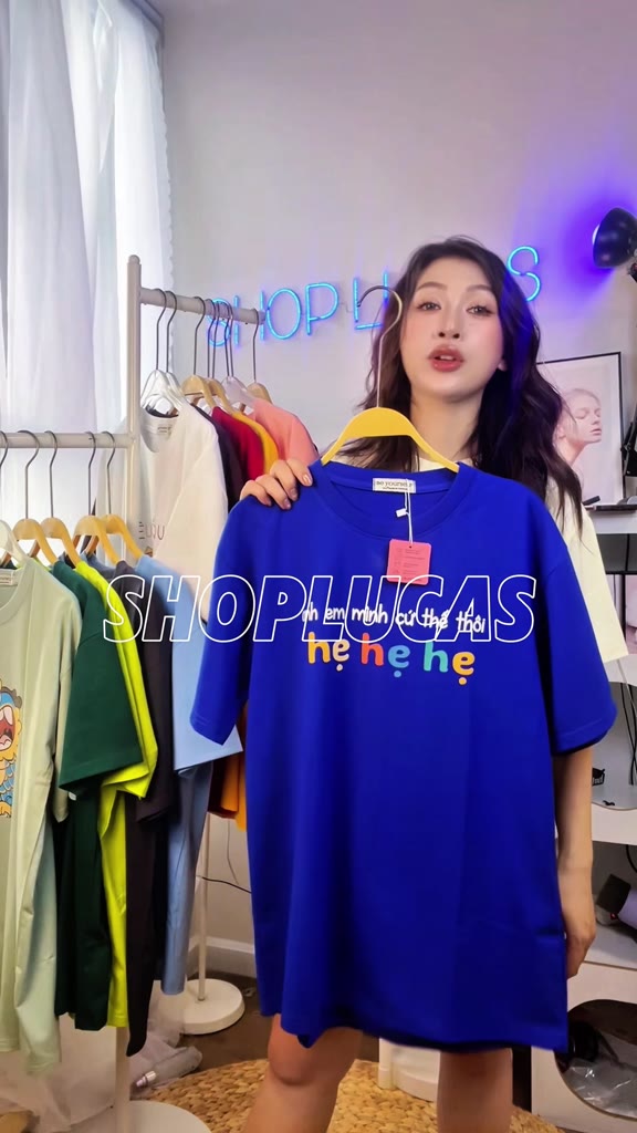 Áo Thun In Chữ HẸ HẸ HẸ ANH EM MÌNH CỨ THẾ THÔI Hài Hước Nam Nữ Unisex Cổ Tròn Cotton Shoplucas Local Brand Lagomie | BigBuy360 - bigbuy360.vn