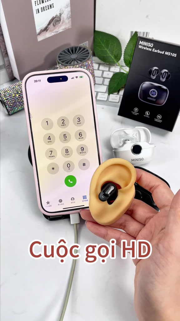 Miniso MS105  Tai nghe dịch thuật AI  Bluetooth 6.0 Tai nghe Bluetooth Dịch 134 ngôn ngữ  Chất lượng âm thanh HiFi Thời lượng pin 55 giờ  Chống nước Chống ồn Tai nghe nhét tai | BigBuy360 - bigbuy360.vn