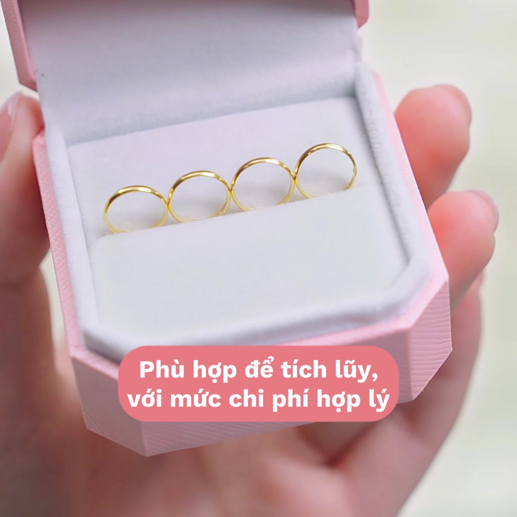 Nhẫn Tiết Kiệm Vàng 24k 0.1 Chỉ Huy Thanh Jewelry (KÈM TÚI GẤM) | BigBuy360 - bigbuy360.vn