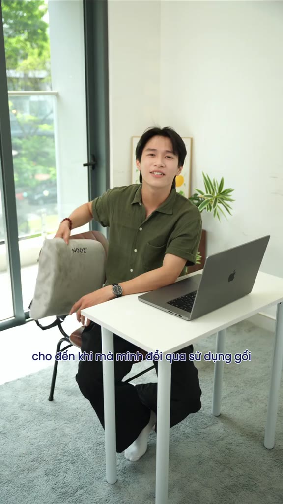 Gối Tựa Lưng NOOZ Foam Cao Su Non Kê Lưng Ngồi Văn Phòng Giảm Đau Thắt Lưng NOOZ Home Goods Pillow | BigBuy360 - bigbuy360.vn