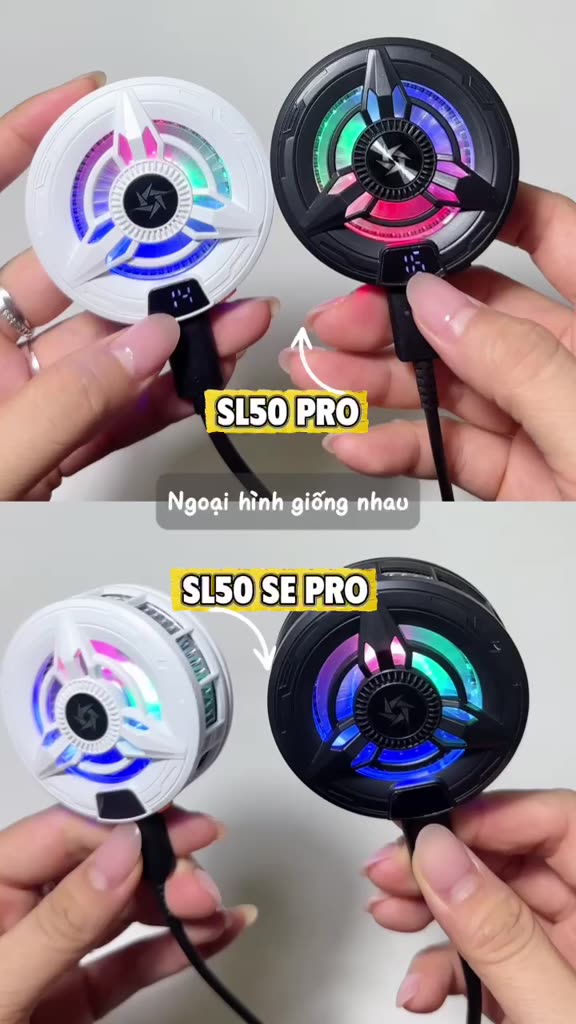 Quạt tản nhiệt điện thoại S2 / S3 / J42 / X12 Plus / X65 / SL50 Pro sò lạnh siêu rẻ Led RGB Gaming hỗ trợ tăng FPS | BigBuy360 - bigbuy360.vn