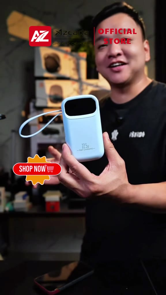 Sạc Dự Phòng PD 22.5W 10000mAh 20000mAh Pin Dự Phòng Tích Hợp Dây Đôi Sạc Nhanh Có Màn Hình Led P03 | BigBuy360 - bigbuy360.vn