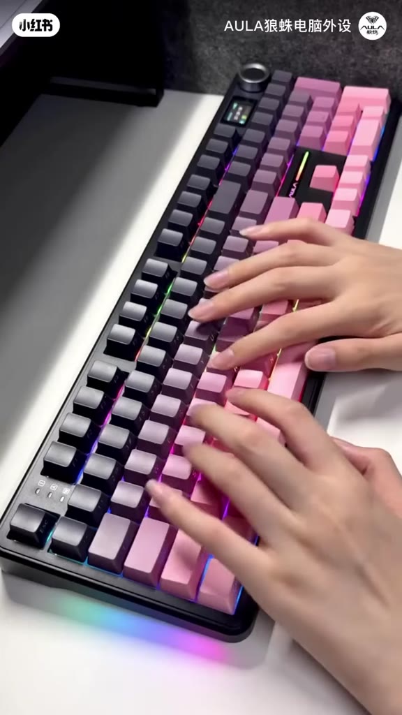 Bàn phím cơ Aula F108 Pro - Bàn phím không dây Fullsize, Led RGB, 3 mode kết nối, Màn hình TFT, Núm xoay chỉnh âm lượng | BigBuy360 - bigbuy360.vn