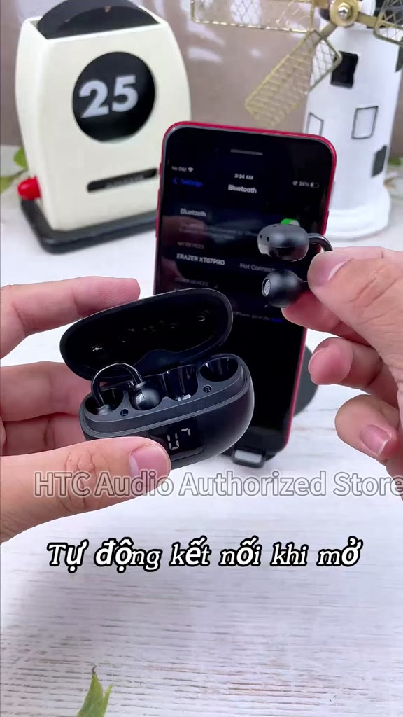 Lenovo ERAZER XT67 PRO Tai Nghe Phiên Dịch AI Bluetooth 5.4 Dịch được 134 ngôn ngữ, có màn hình LED thông minh và khả năng chống nước IPX4. Tai nghe không dây HiFi này tương thích với iOS, Android và PC. | BigBuy360 - bigbuy360.vn