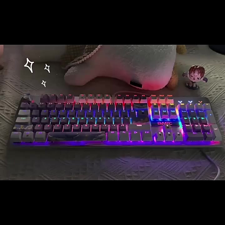 Bàn phím cơ onikuma gaming có dây Blue/ red Switch 104 / 87 phím có đèn RGB màu trắng xanh/tím dành cho máy tính/lapto | BigBuy360 - bigbuy360.vn