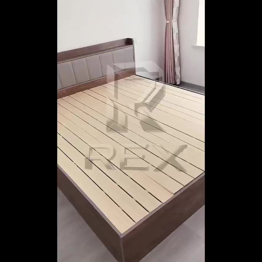 REX Giường gỗ tự nhiên cao cấp  giường đôi 1m5-1m8 có ngăn chứa đồ tiện lợi cho gia phong cách hiện đại | BigBuy360 - bigbuy360.vn