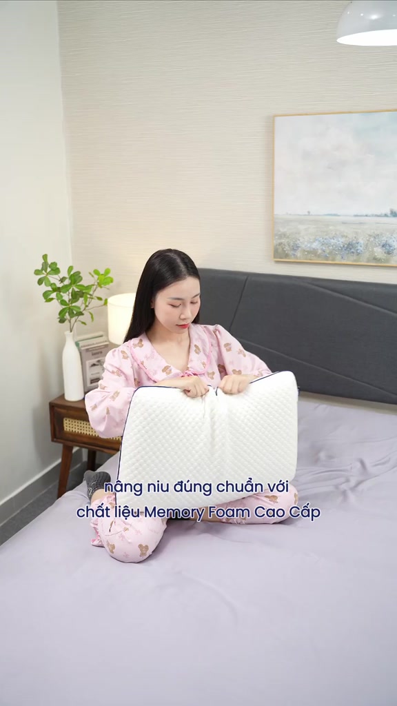 Gối Công Thái Học NOOZ Memory Foam Cao Su Non Nâng Đỡ Mềm Mại - Giảm Đau Mỏi Cổ Vai Gáy | BigBuy360 - bigbuy360.vn