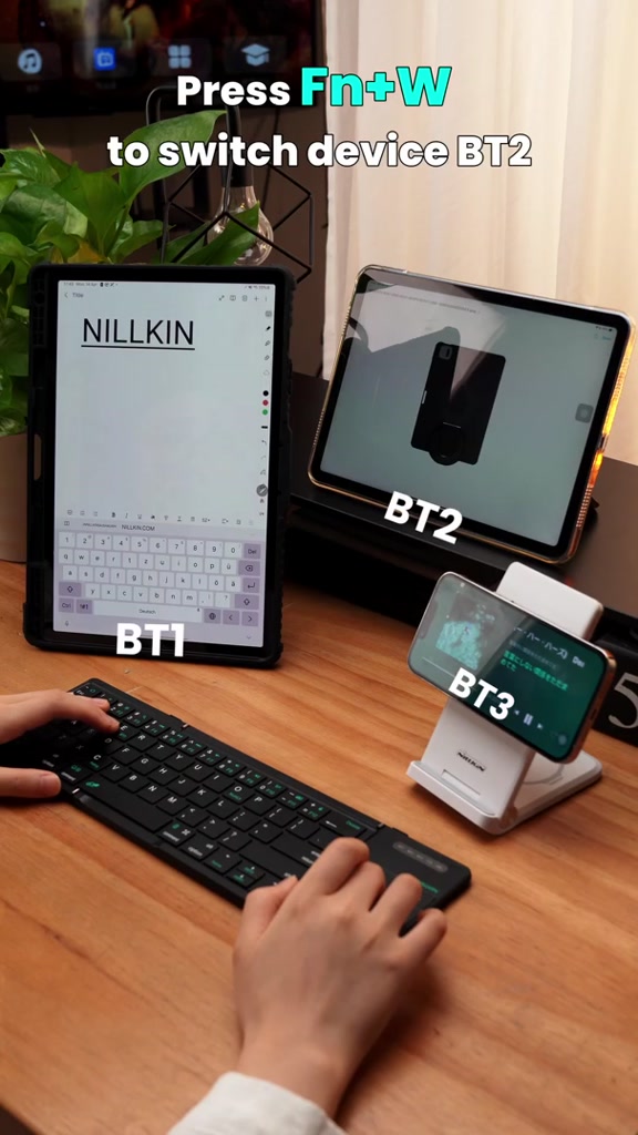 Bàn Phím Không Dây Gập Gọn Nillkin Cube Pocket Tích Hợp Sẵn TrackPad Cho Smartphone/IPad/Laptop | BigBuy360 - bigbuy360.vn