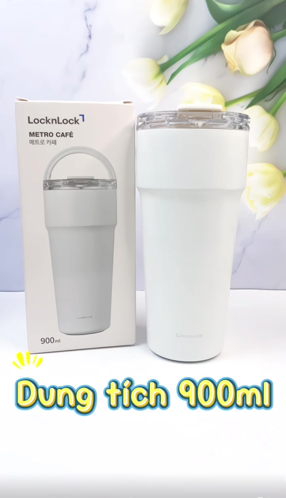 Ly giữ nhiệt phủ sứ LocknLock LHC4416 710ml, LHC4419 900ml, Chính hãng, Kèm ống hút - HAPOS LOF | BigBuy360 - bigbuy360.vn