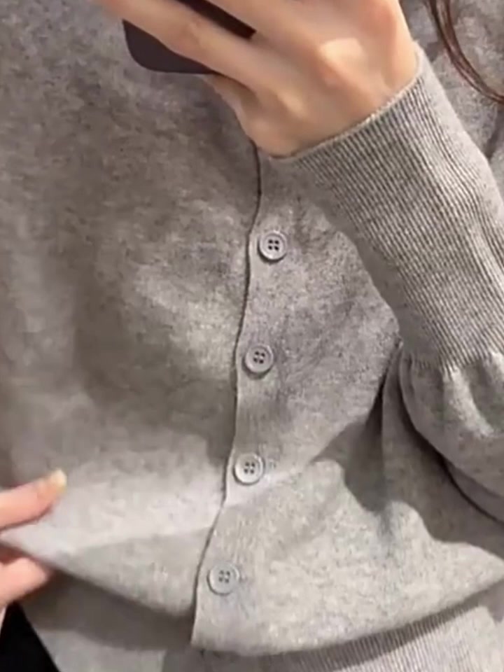 Áo len cardigan dài tay LACHI chất liệu dệt kim cổ tròn phong cách Hàn Quốc trẻ trung nữ tính LC-AL11 | BigBuy360 - bigbuy360.vn