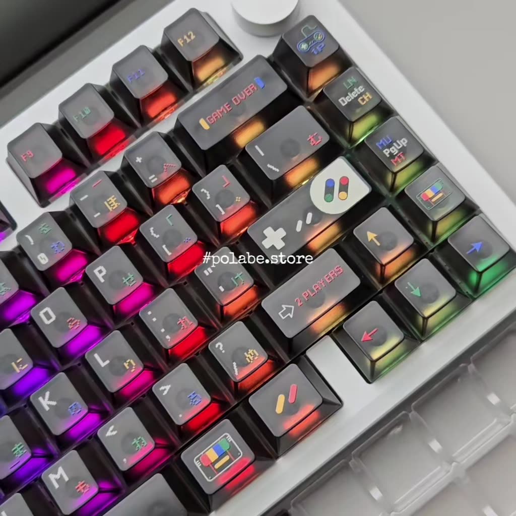 Keycap SFC PC Black cherry profile Keycap Aifei SFC trong suốt xuyên led bàn phím Polabe Store | BigBuy360 - bigbuy360.vn