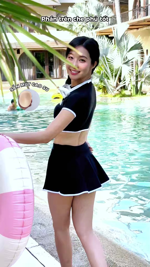 Bộ bikini nữ croptop ôm dáng năng động đi dã ngoại - Bikini Passport - BS1012_BL | BigBuy360 - bigbuy360.vn