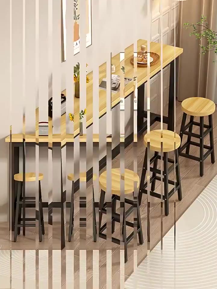 HUHU Ban bar ban cong san vuon ngoai troi Ban cafe go mdf dai Khung sat chiu luc tot Decor goc chill | BigBuy360 - bigbuy360.vn