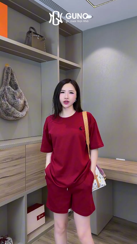 [BST MODAL COOL 2026] Set Bộ Đồ Nam Nữ Cộc Tay GUNO Vải Modal Cool Trơn Màu Thêu Ngựa 26BG08/BB09 | BigBuy360 - bigbuy360.vn