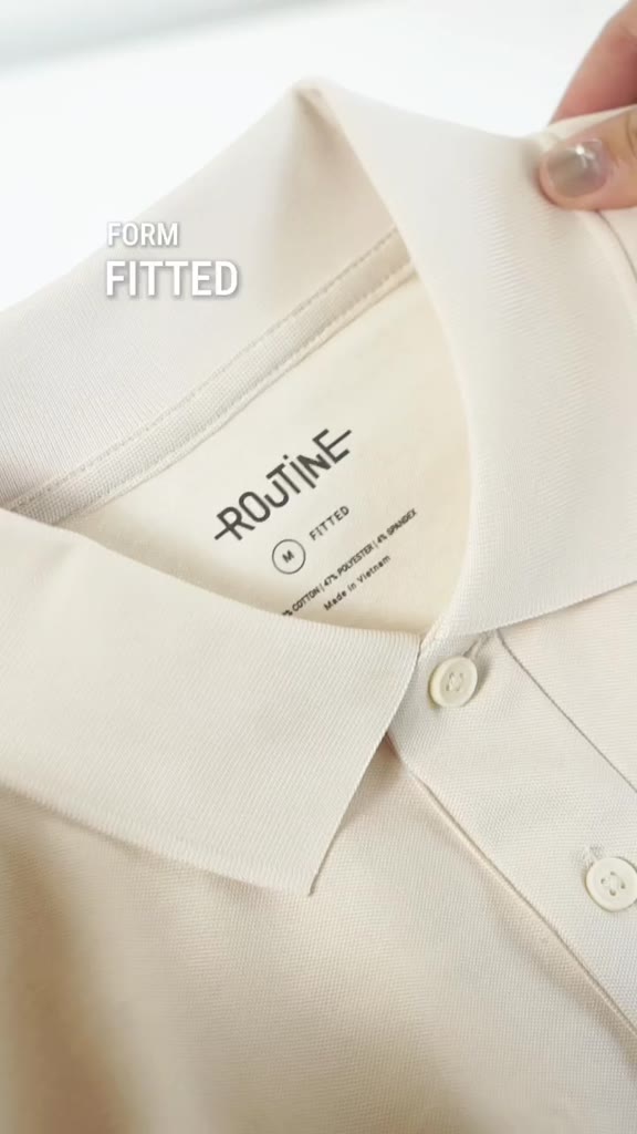 [🔥HOT] Áo Polo Trơn Tay Ngắn Co Giãn Thoáng Mát Form Fitted - Routine 10S26POL032 | BigBuy360 - bigbuy360.vn