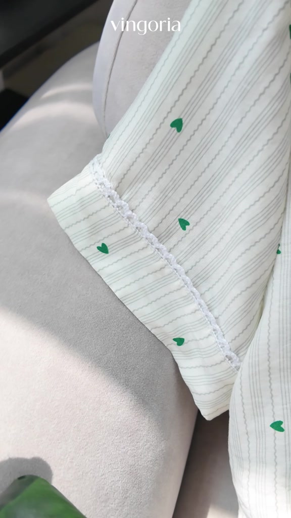 Bộ đồ ngủ nữ Pijama đũi mặc nhà VINGO/VINGORIA tay ngắn xuân hè H1531 | BigBuy360 - bigbuy360.vn